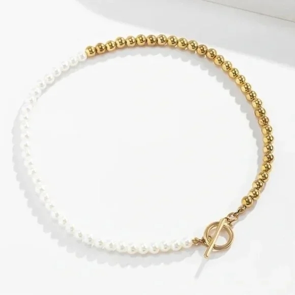 14K gold filled pearl necklace - Picture 2 of 3